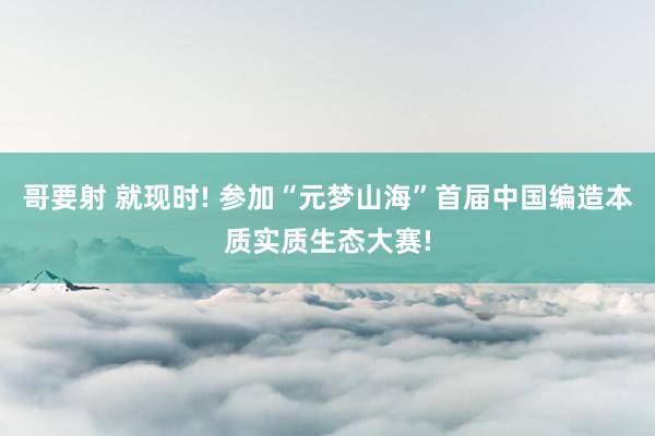 哥要射 就现时! 参加“元梦山海”首届中国编造本质实质生态大赛!