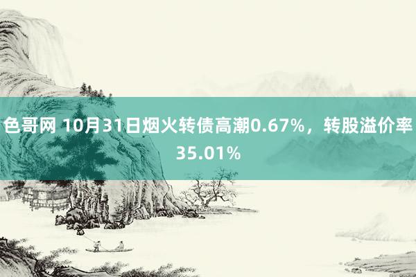 色哥网 10月31日烟火转债高潮0.67%，转股溢价率35.01%