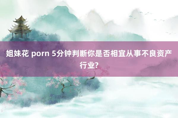 姐妹花 porn 5分钟判断你是否相宜从事不良资产行业?