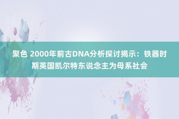 聚色 2000年前古DNA分析探讨揭示：铁器时期英国凯尔特东说念主为母系社会