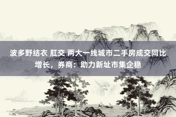 波多野结衣 肛交 两大一线城市二手房成交同比增长，券商：助力新址市集企稳